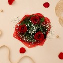 The Floral Portrait 3 Stem Red Rose Bouquet, 1 pc