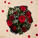 The Floral Portrait 10 Stem Red Rose Bouquet, 1 pc