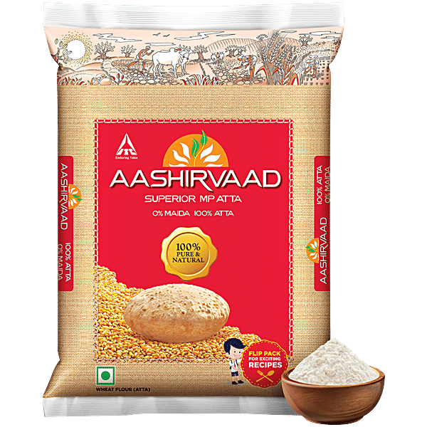 Aashirvaad Atta/Godihittu - Whole Wheat, 10 kg